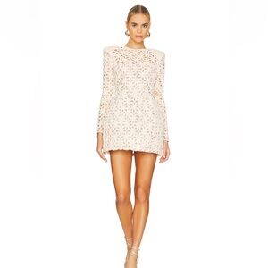 Elegant Cream Lace Mini Dress